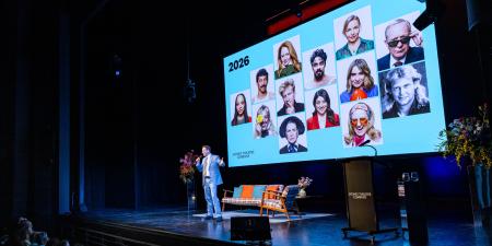 Mitchell Butel on stage to launch Sydney Theatre Company's new season